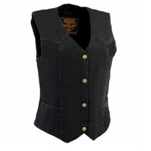 NWT Milwaukee leather MDL4000.BK snap front Denim Vest
